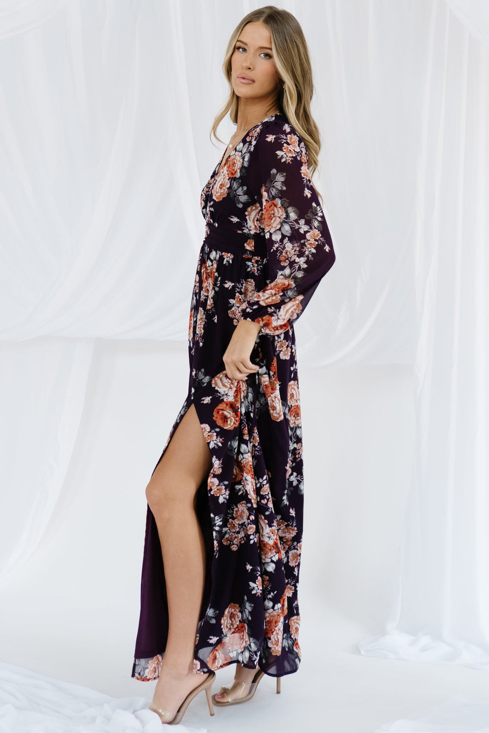 Adira Maxi Dress | Baltic Born Plum Floral