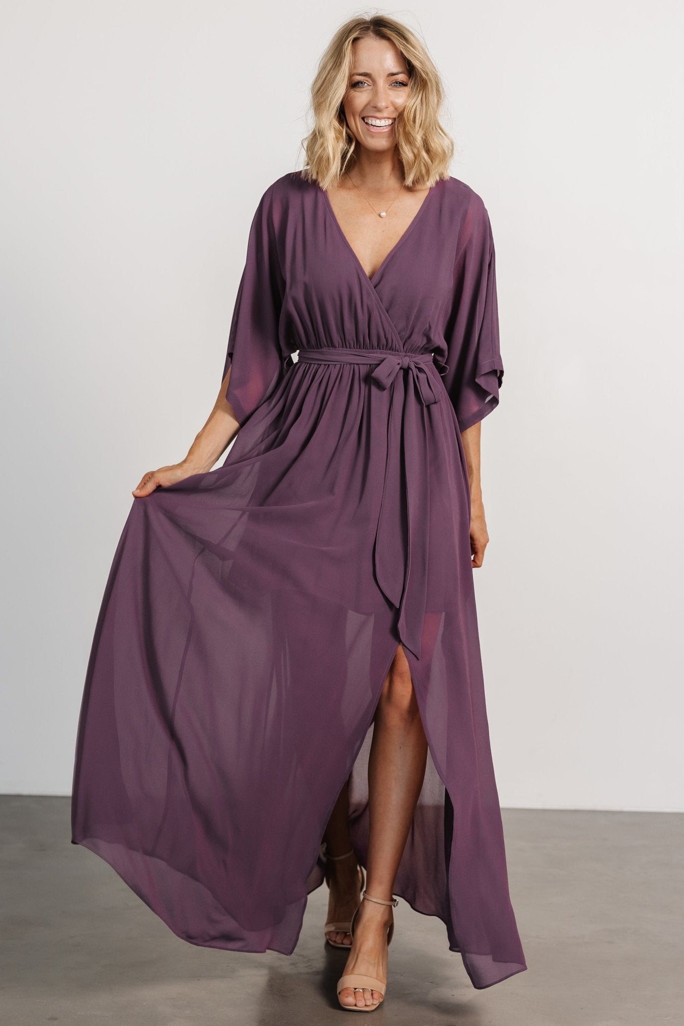 Kia Kimono Maxi Dress | Baltic Born Vintage Plum