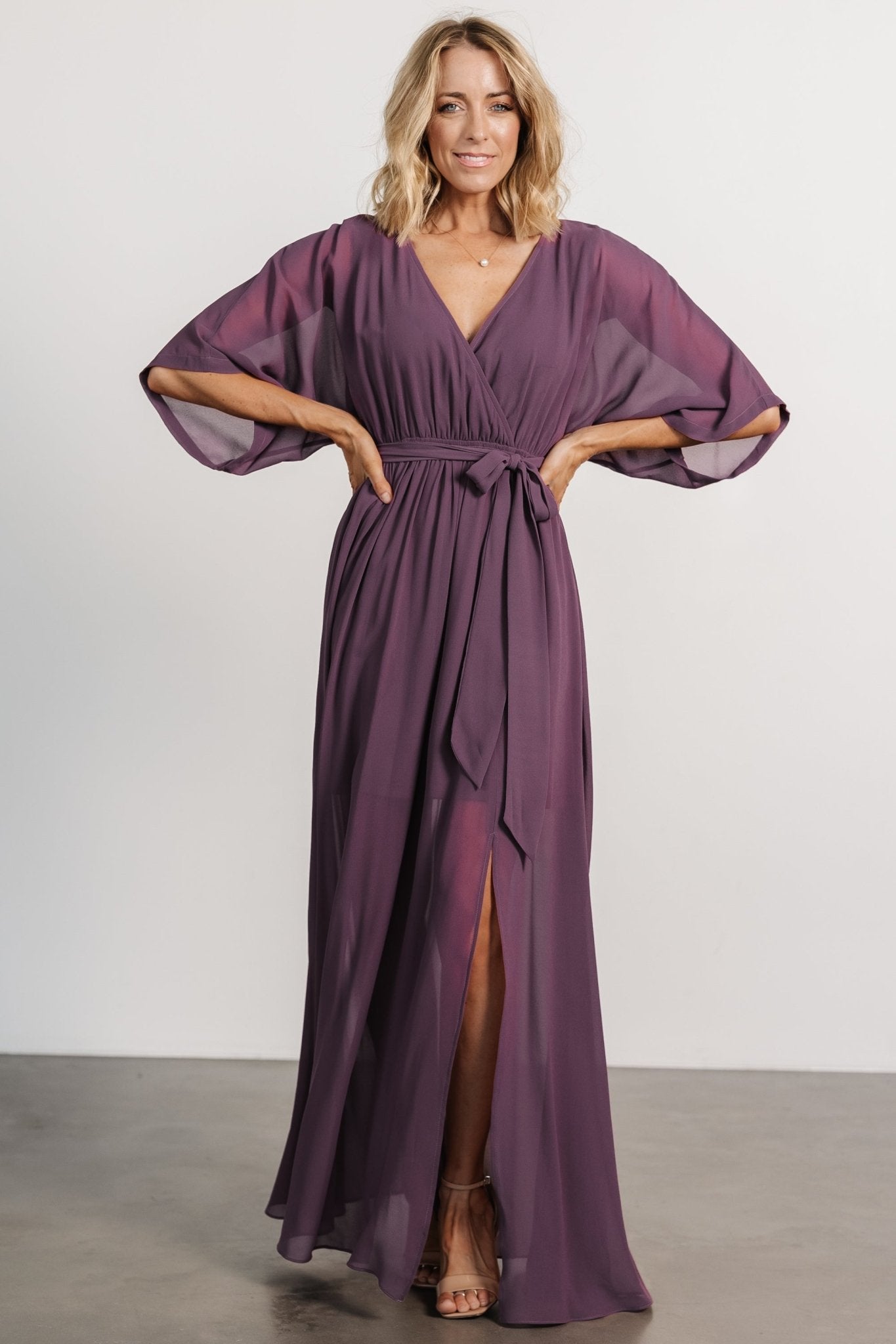 Kia Kimono Maxi Dress | Baltic Born Vintage Plum