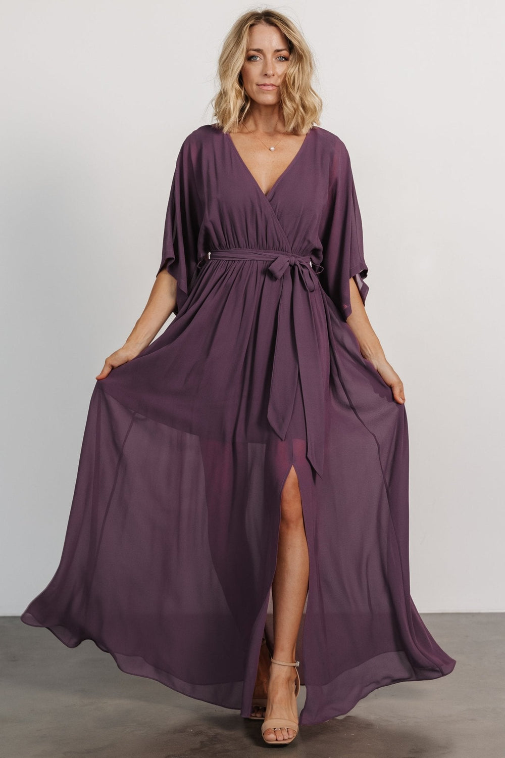 Kia Kimono Maxi Dress | Baltic Born Vintage Plum