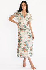 Amara Mesh Dress | Baltic Born Cream Multi Floral