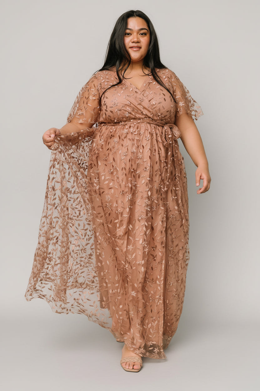 Marseille Embossed Maxi Dress | Baltic Born Nude Rose