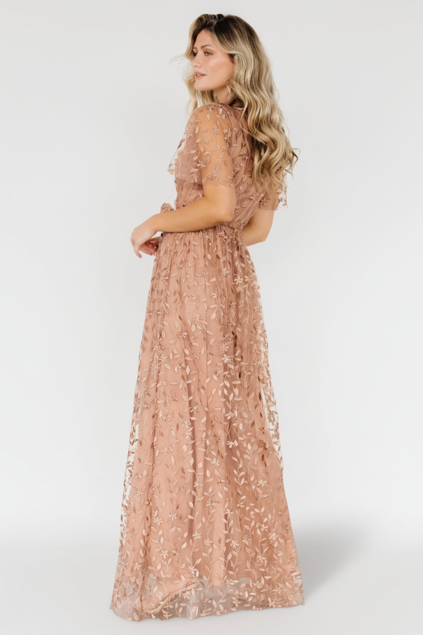 Marseille Embossed Maxi Dress | Baltic Born Nude Rose