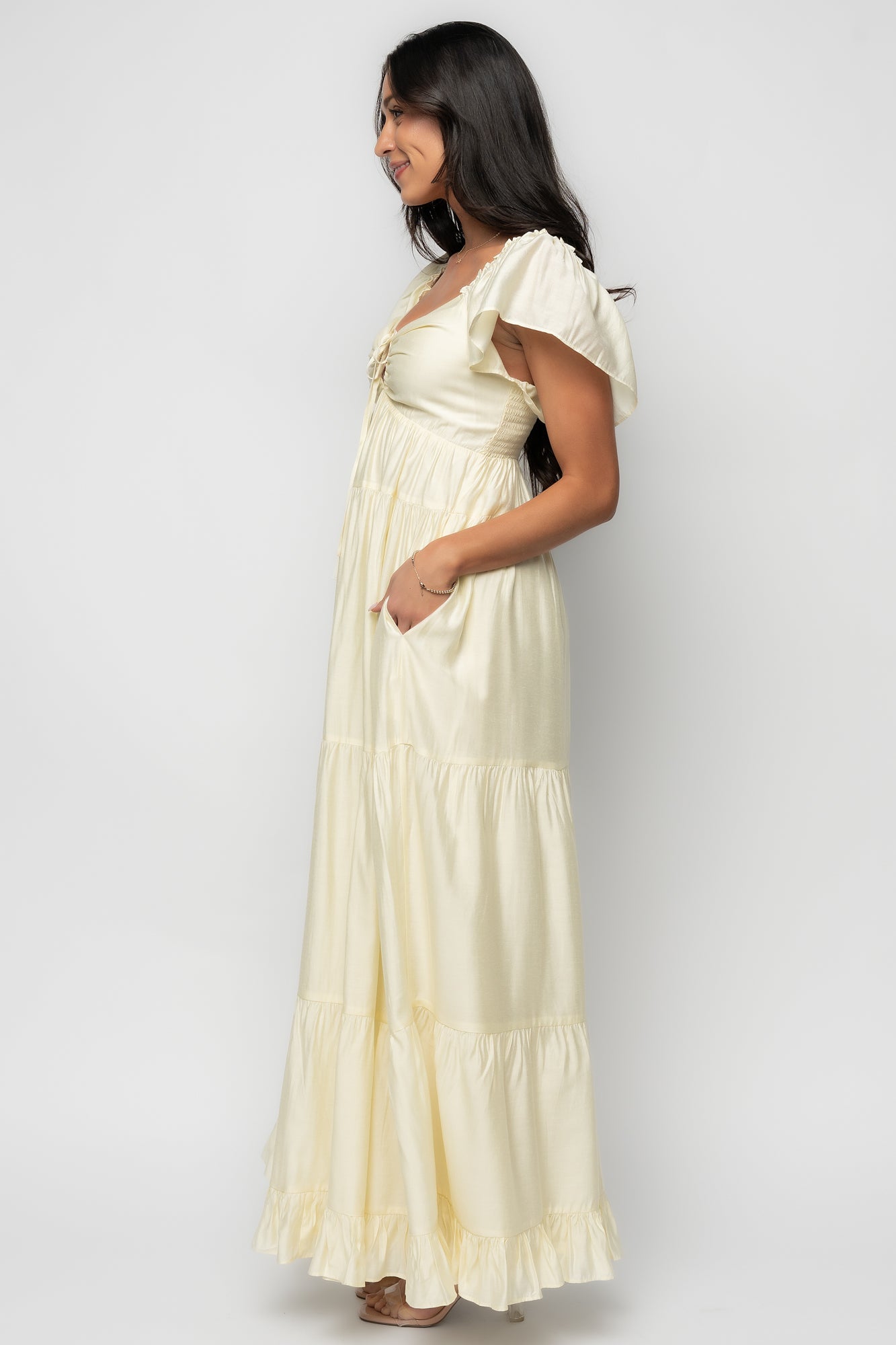 Agatha Maxi Dress | Baltic Born Pale Yellow