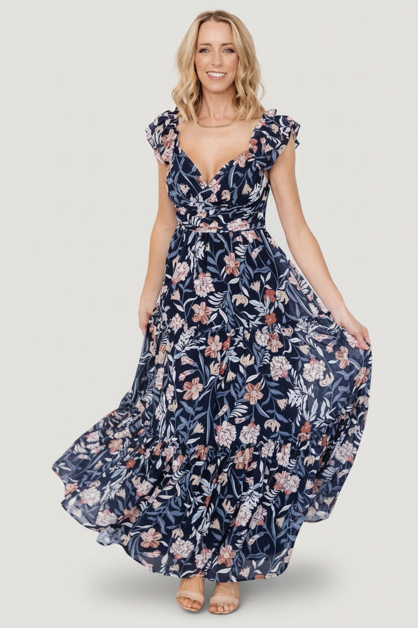 Martina Maxi Dress | Baltic Born Navy Multi