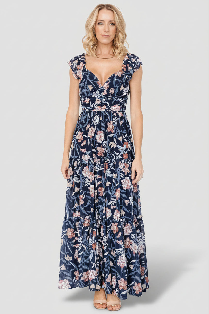 Martina Maxi Dress | Baltic Born Navy Multi