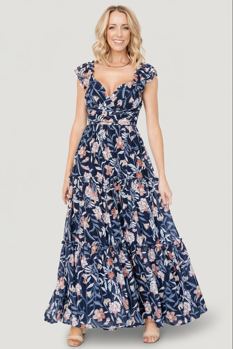 Martina Maxi Dress | Baltic Born Navy Multi