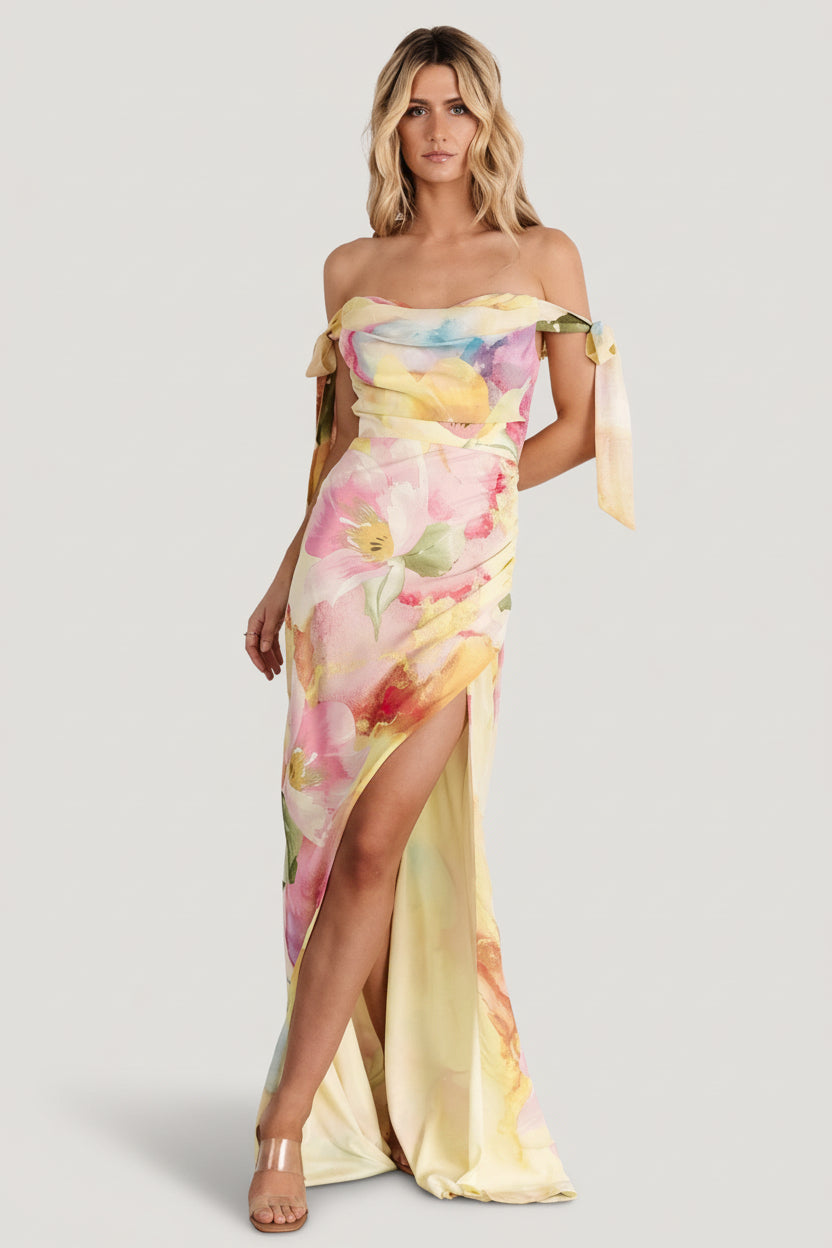 Allegra Off Shoulder Maxi Dress | Baltic Born Multi Floral