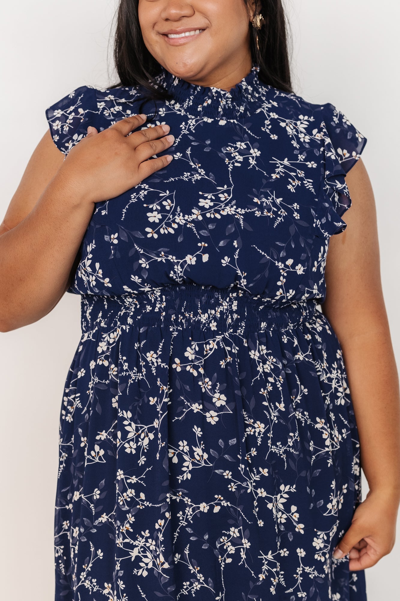Kearny Ruffle Maxi Dress | Baltic Born Blue Floral