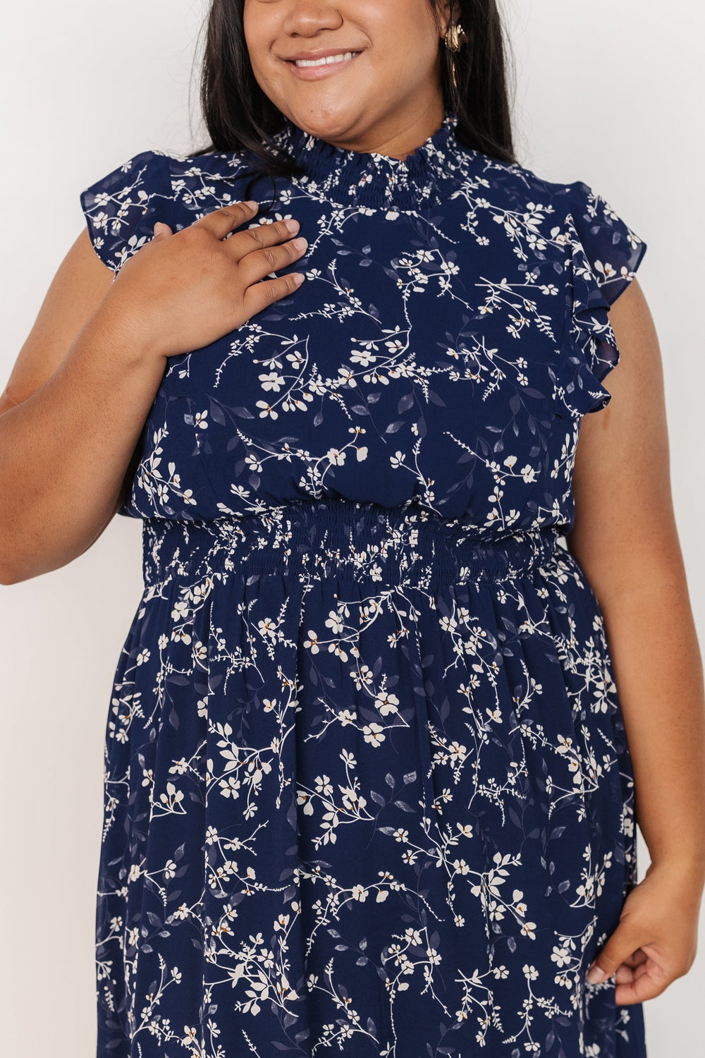 Kearny Ruffle Maxi Dress | Baltic Born Blue Floral