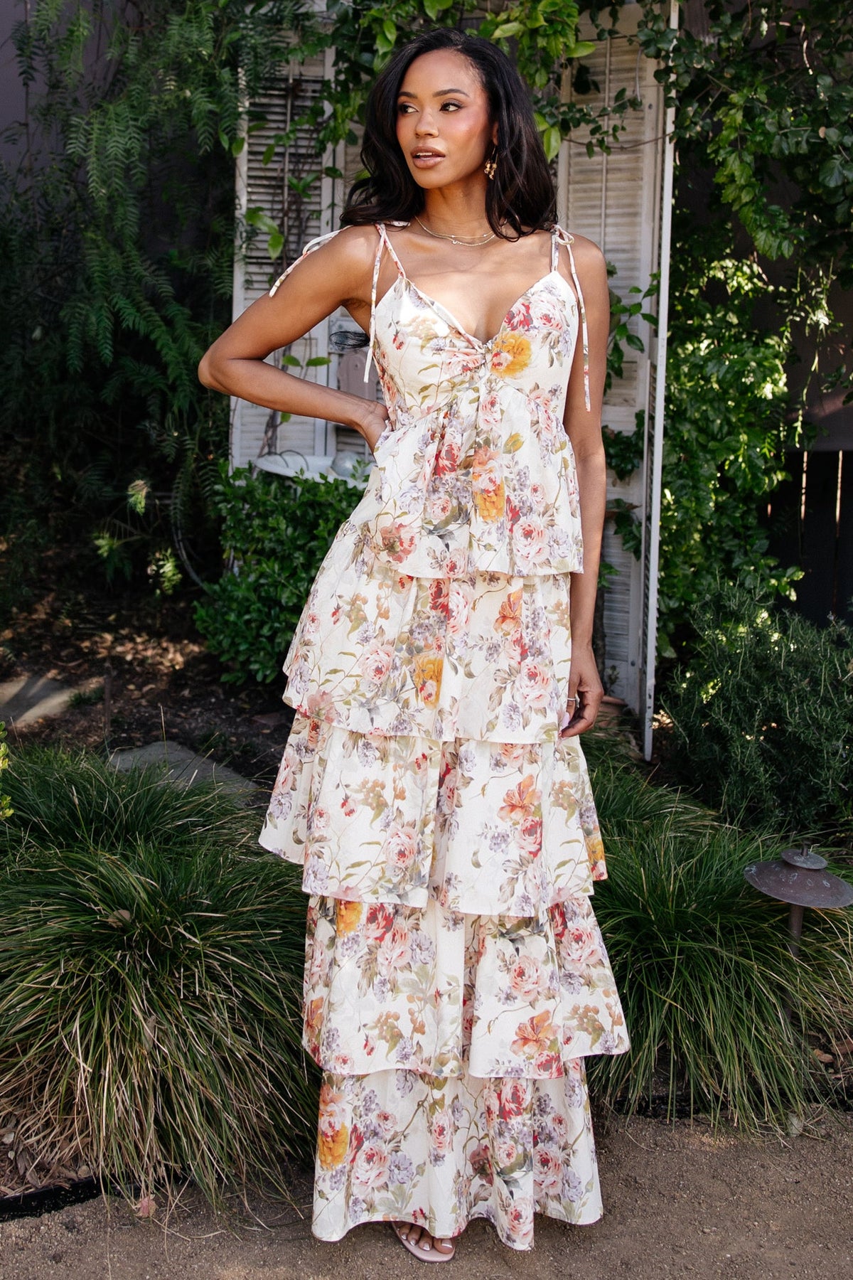 Angelica Tiered Maxi Dress | Baltic Born Multi Floral
