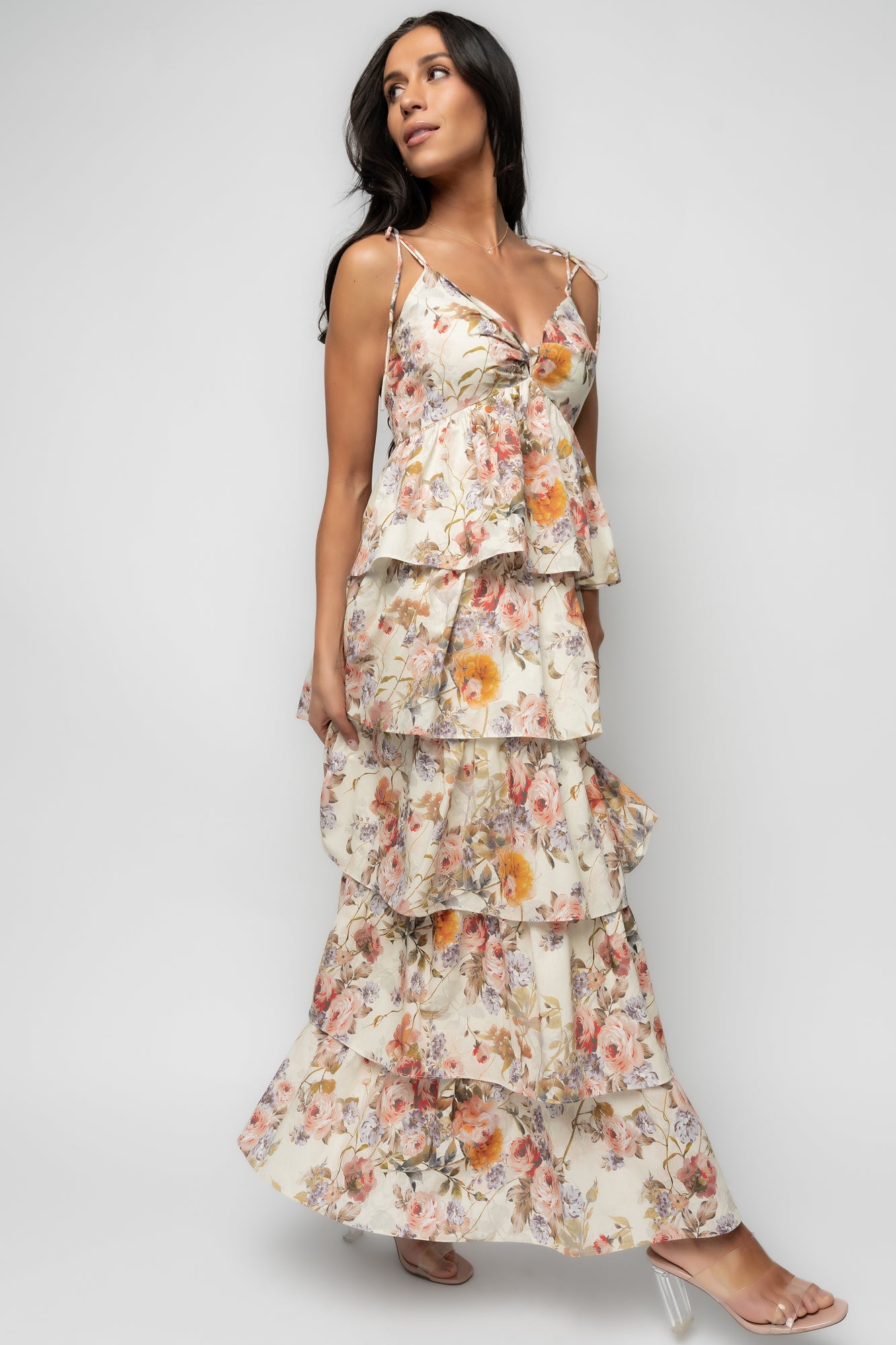 Angelica Tiered Maxi Dress | Baltic Born Multi Floral