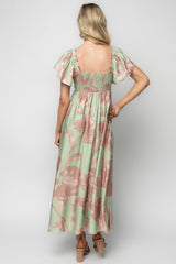 Eliana Maxi Dress | Baltic Born Sage + Rose Floral