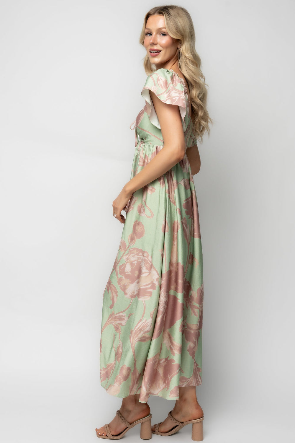Eliana Maxi Dress | Baltic Born Sage + Rose Floral