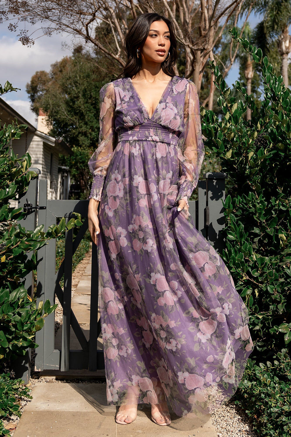 Layla Tulle Maxi Dress | Baltic Born Lavender + Blush Floral