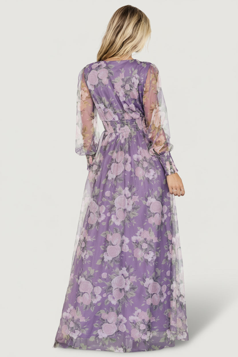 Layla Tulle Maxi Dress | Baltic Born Lavender + Blush Floral