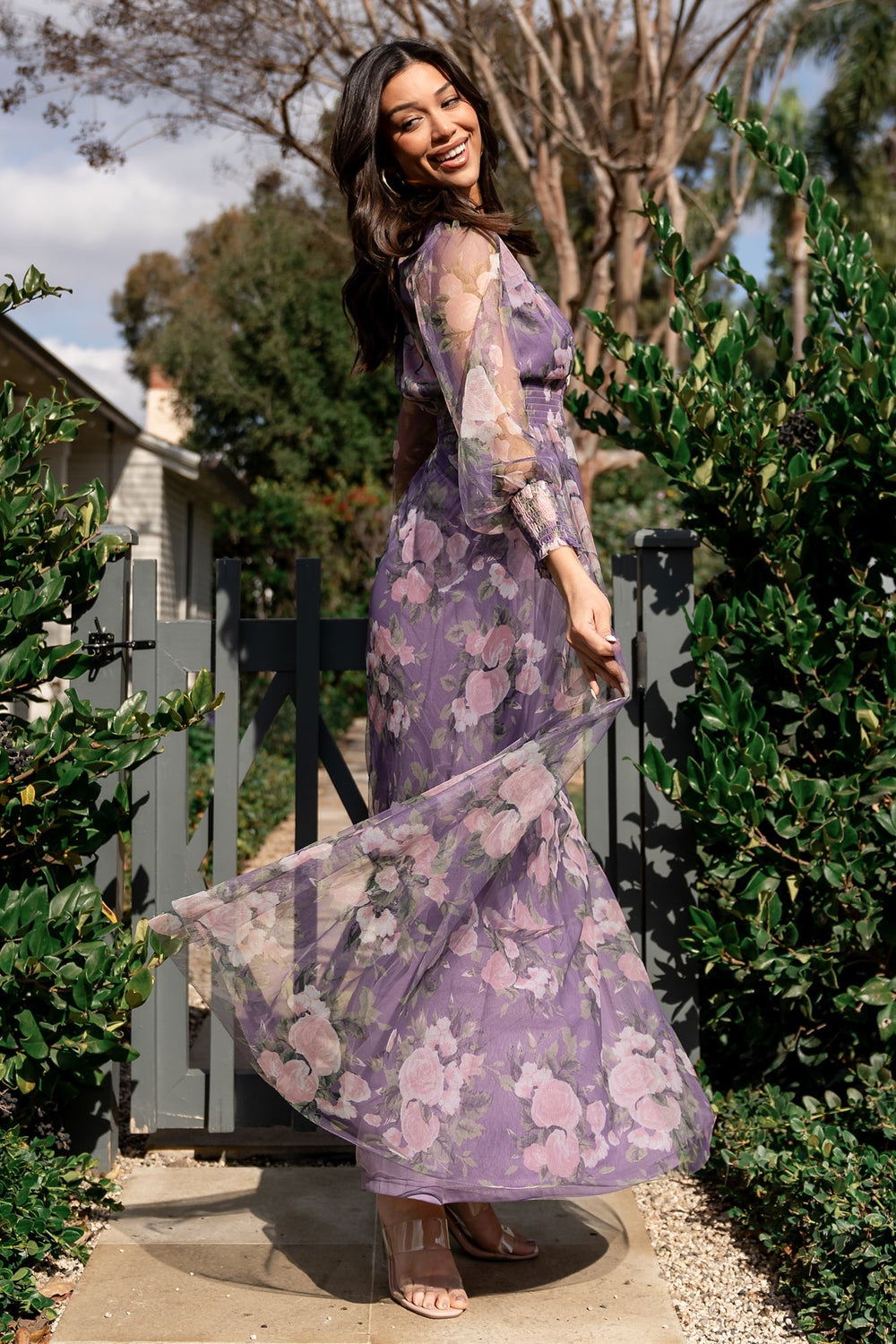 Layla Tulle Maxi Dress | Baltic Born Lavender + Blush Floral