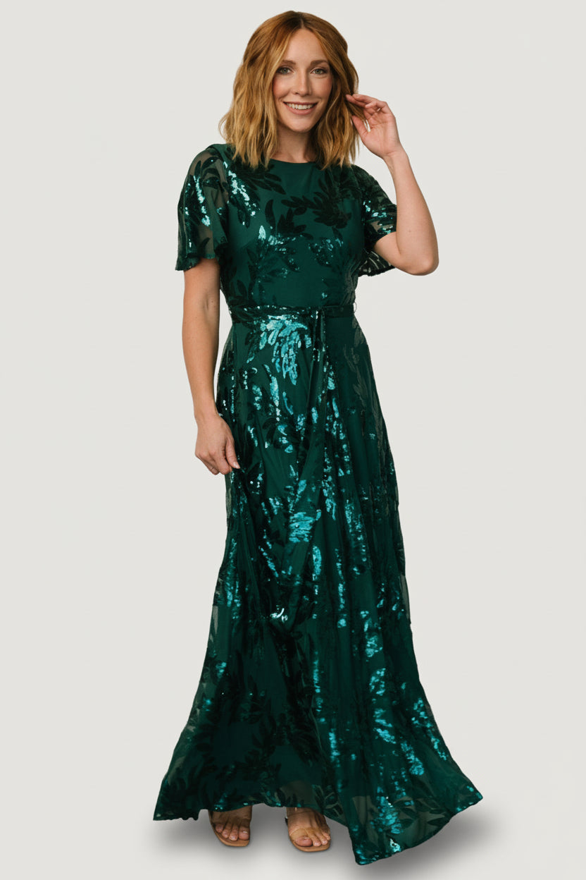 Muse Sequin Maxi Dress | Baltic Born Emerald