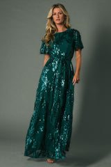 Muse Sequin Maxi Dress | Baltic Born Emerald