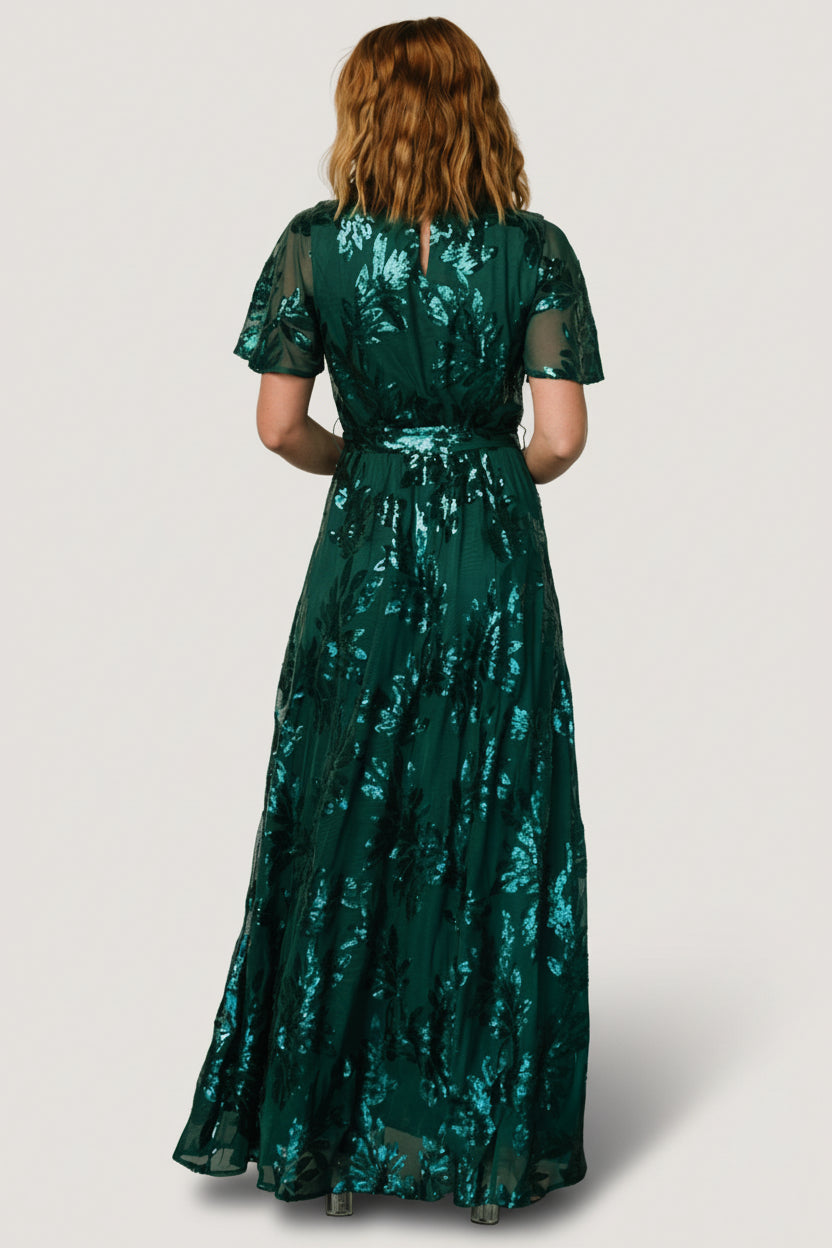 Muse Sequin Maxi Dress | Baltic Born Emerald