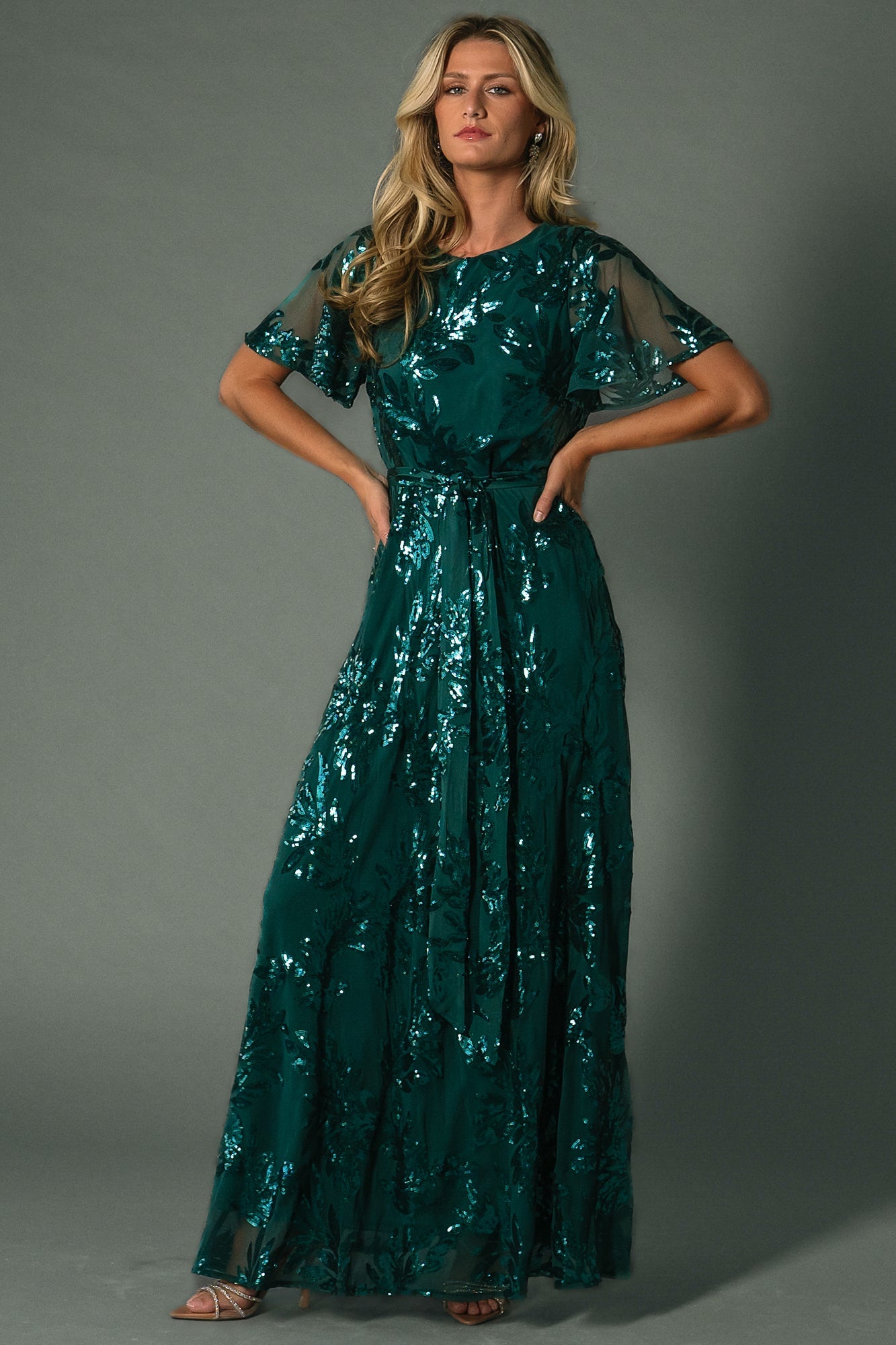 Muse Sequin Maxi Dress | Baltic Born Emerald