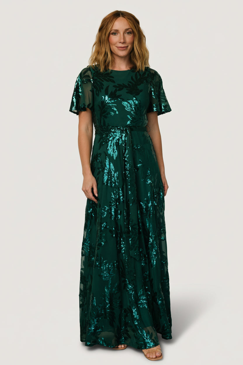 Muse Sequin Maxi Dress | Baltic Born Emerald