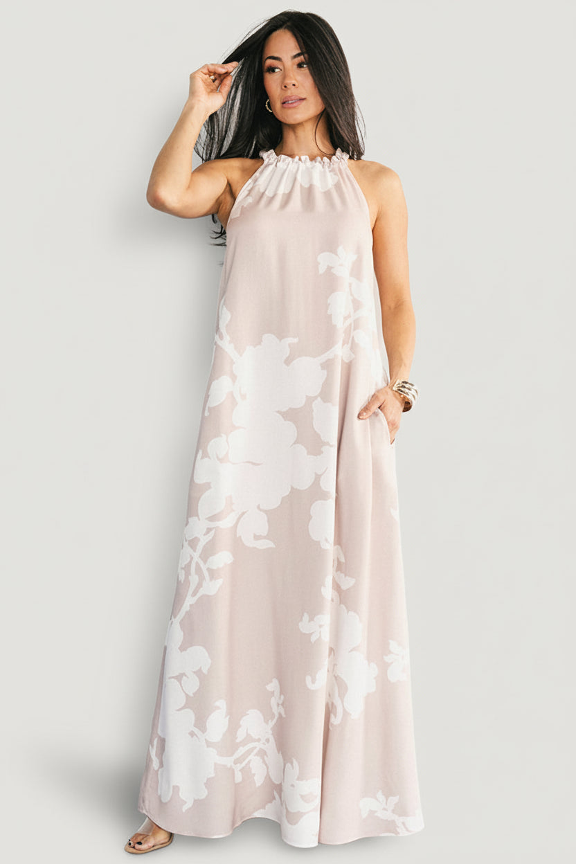 Aurelia Column Maxi Dress | Baltic Born Natural + White