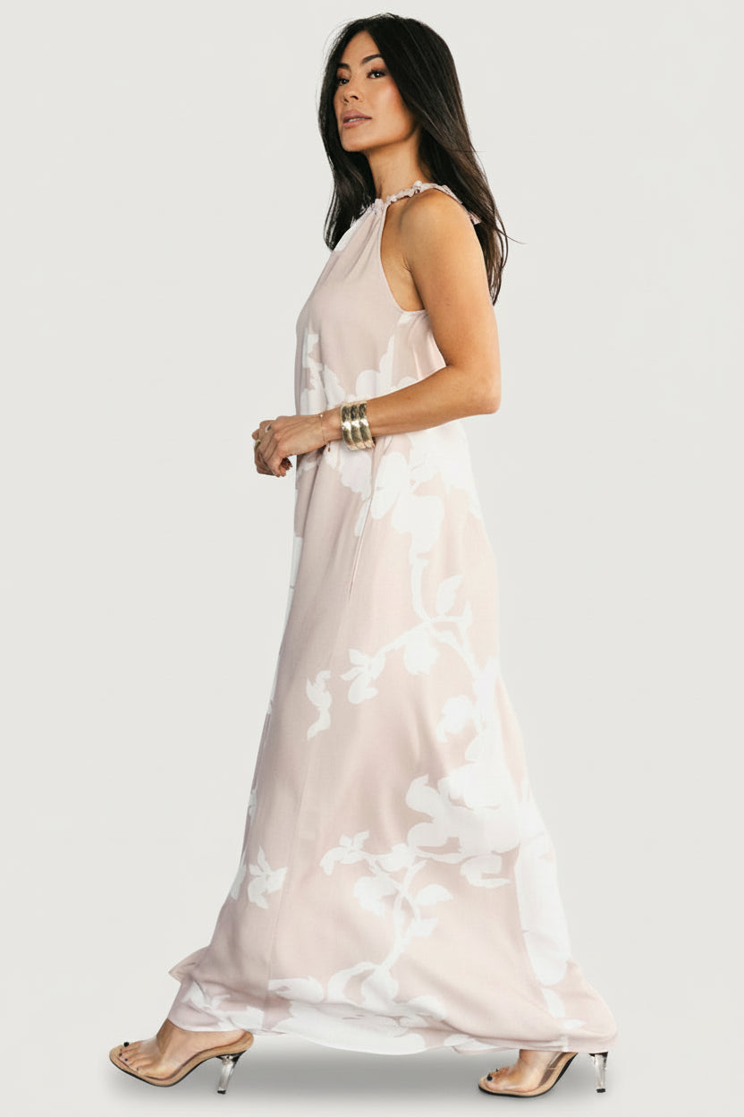 Aurelia Column Maxi Dress | Baltic Born Natural + White
