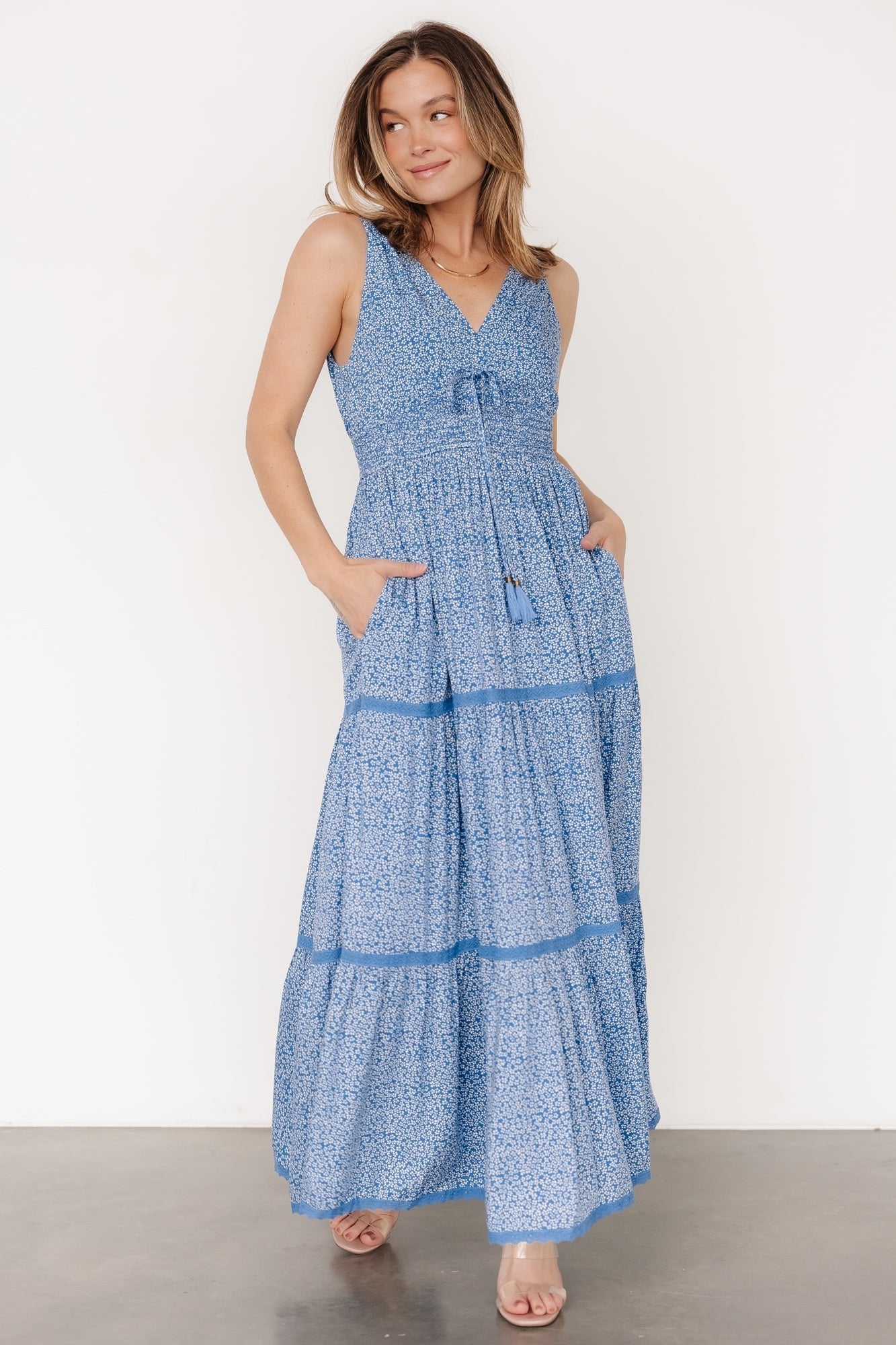 Lauren Maxi Dress | Baltic Born Blue Floral