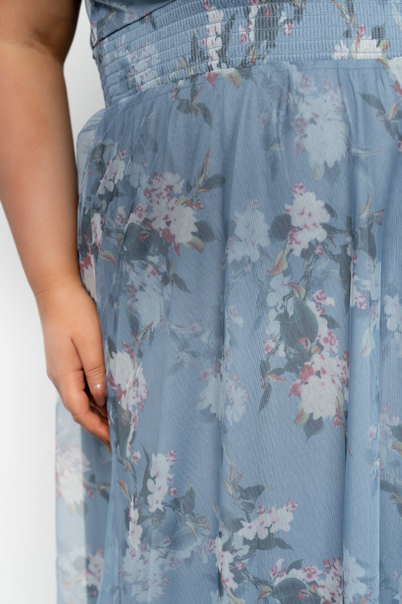 Kamila Tulle Maxi Dress | Baltic Born Blue Multi Floral