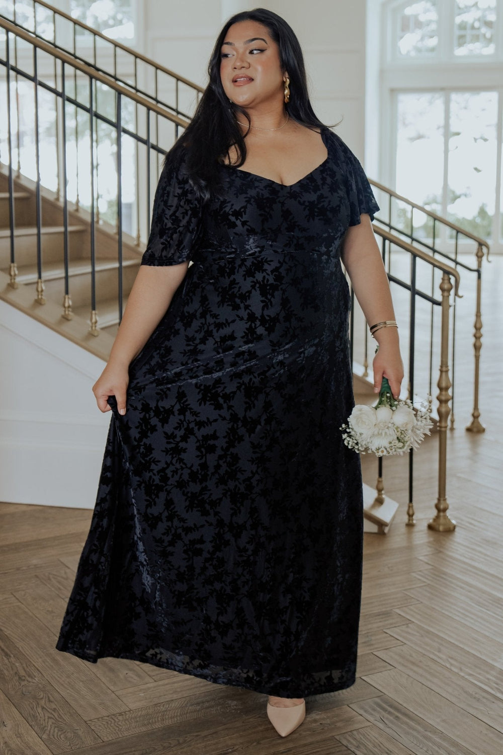 Everley Velvet Maxi Dress | Baltic Born Black