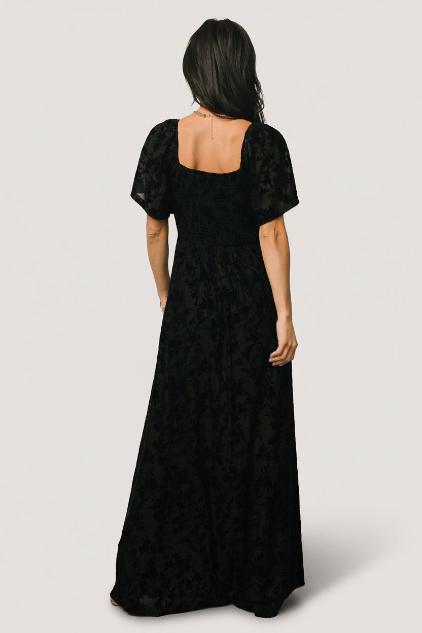 Everley Velvet Maxi Dress | Baltic Born Black