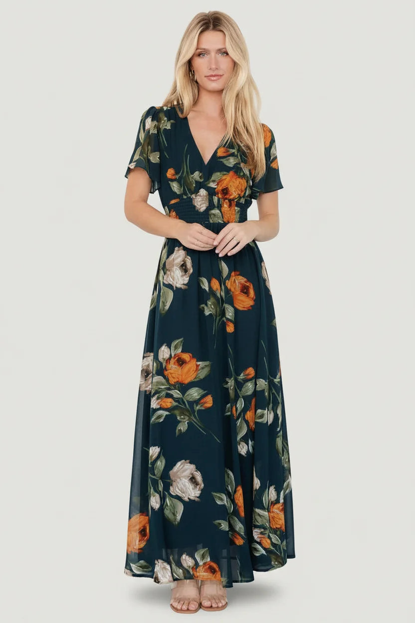 Birdie Maxi Dress | Baltic Born Deep Topaz Floral