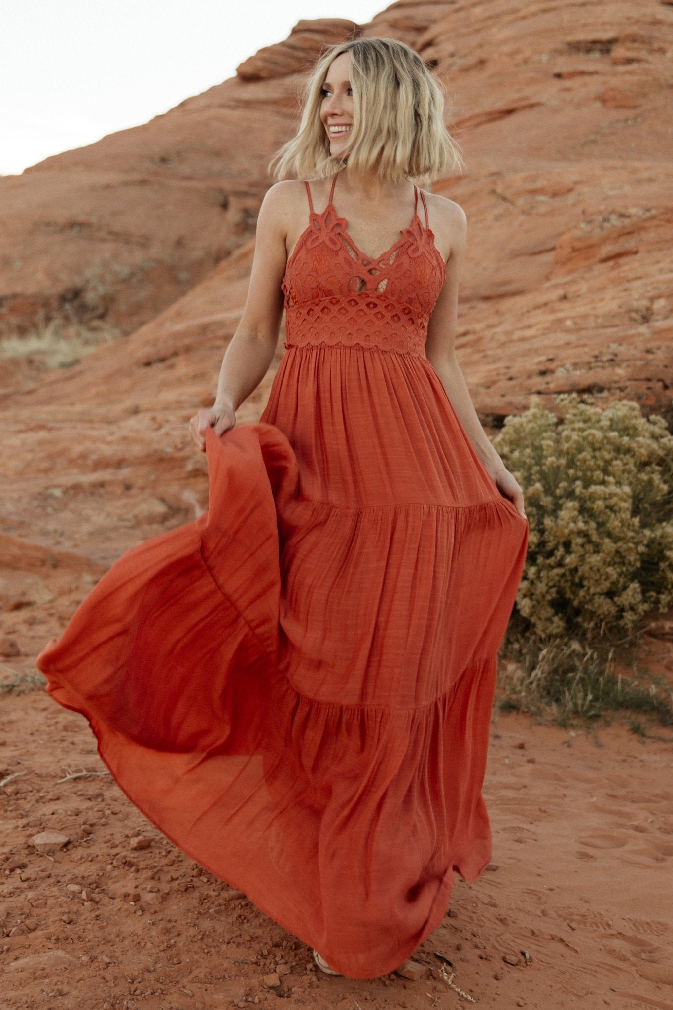 Summerlin Lace Top Maxi Dress | Baltic Born Rust