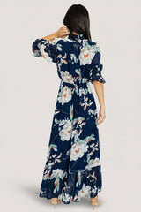 Marie Mock Neck Maxi Dress | Baltic Born Navy Floral