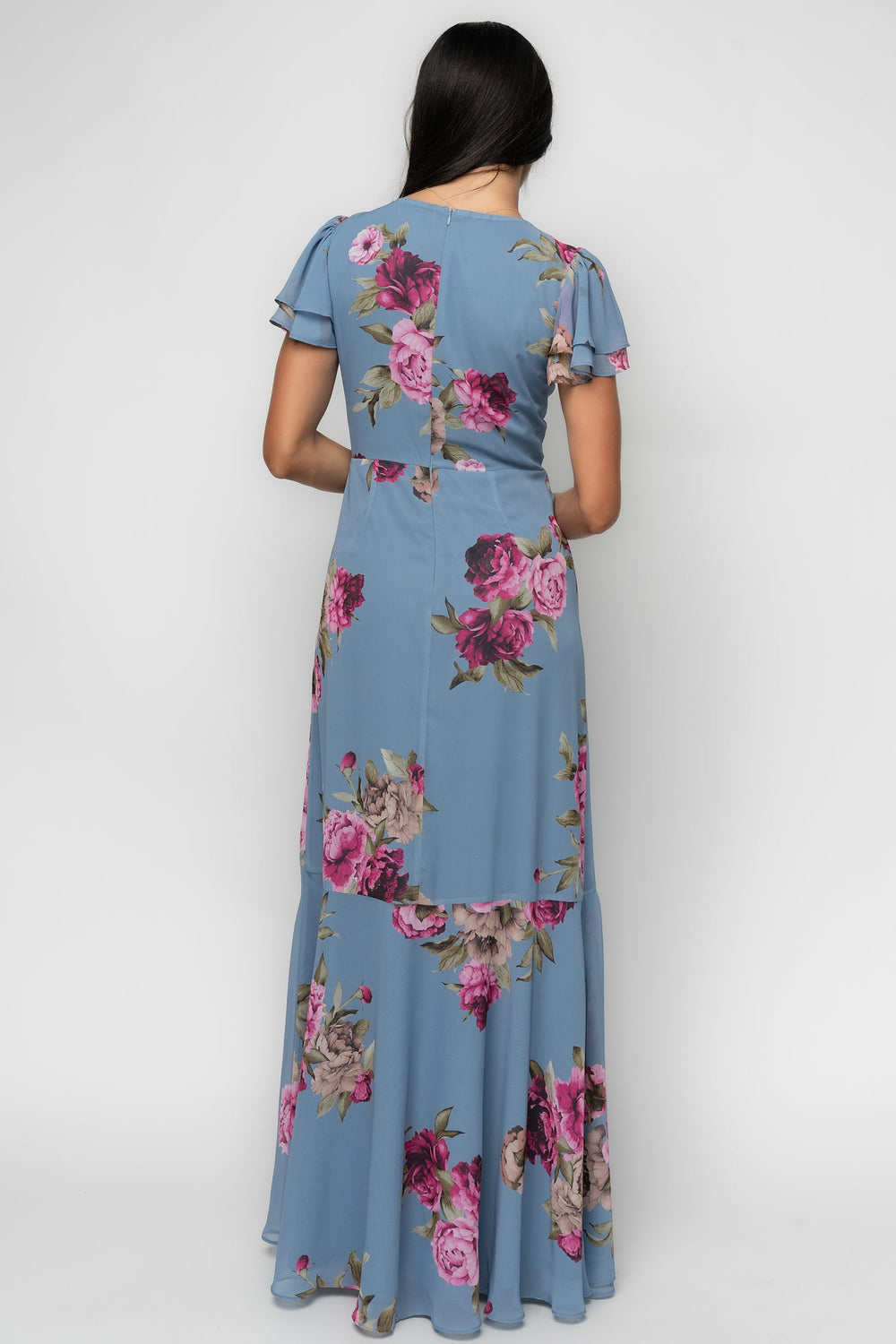 Willa Maxi Dress | Baltic Born Slate Blue Floral