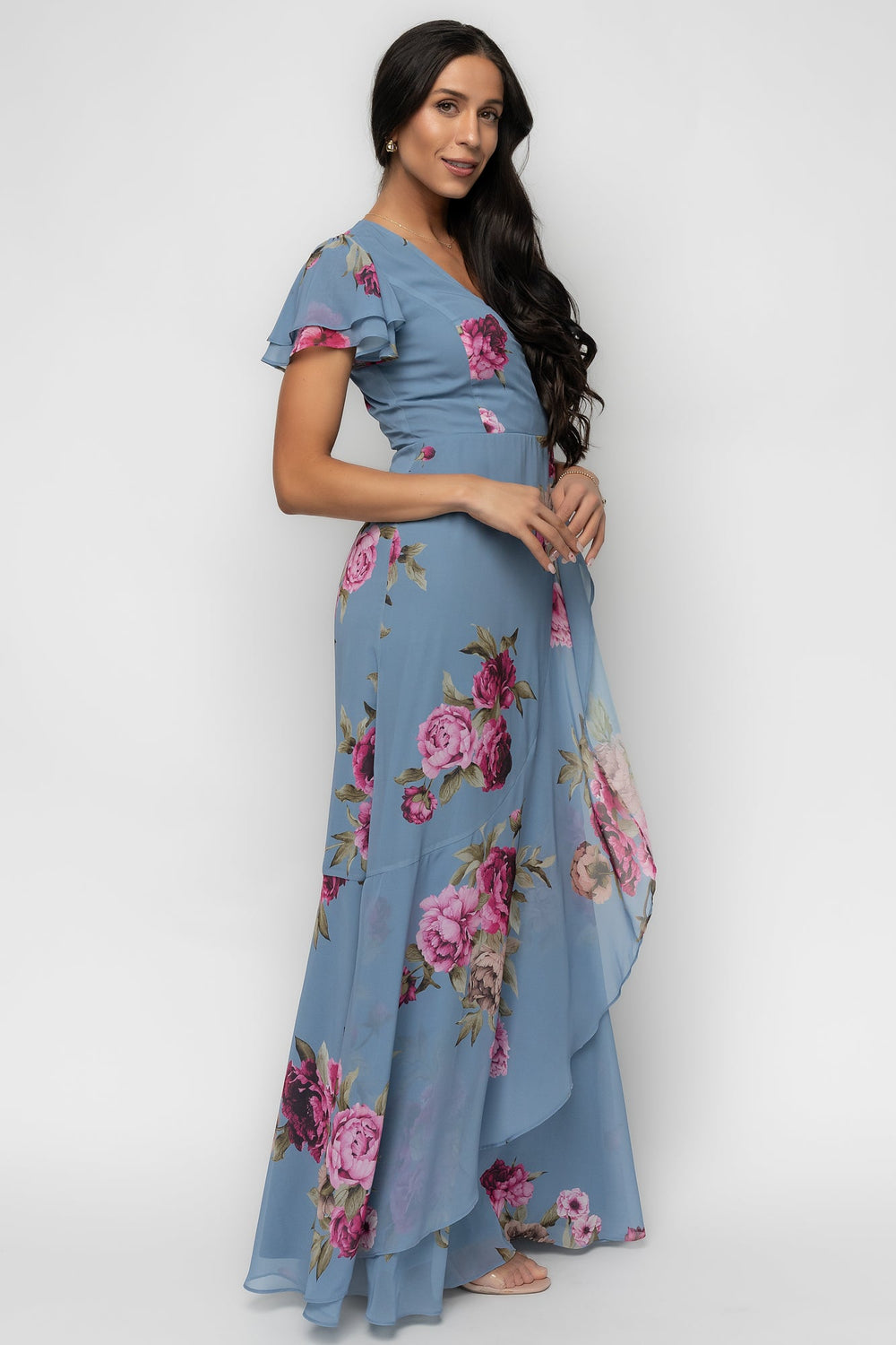 Willa Maxi Dress | Baltic Born Slate Blue Floral
