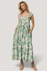 Aita Maxi Dress | Baltic Born Green + Ivory Floral