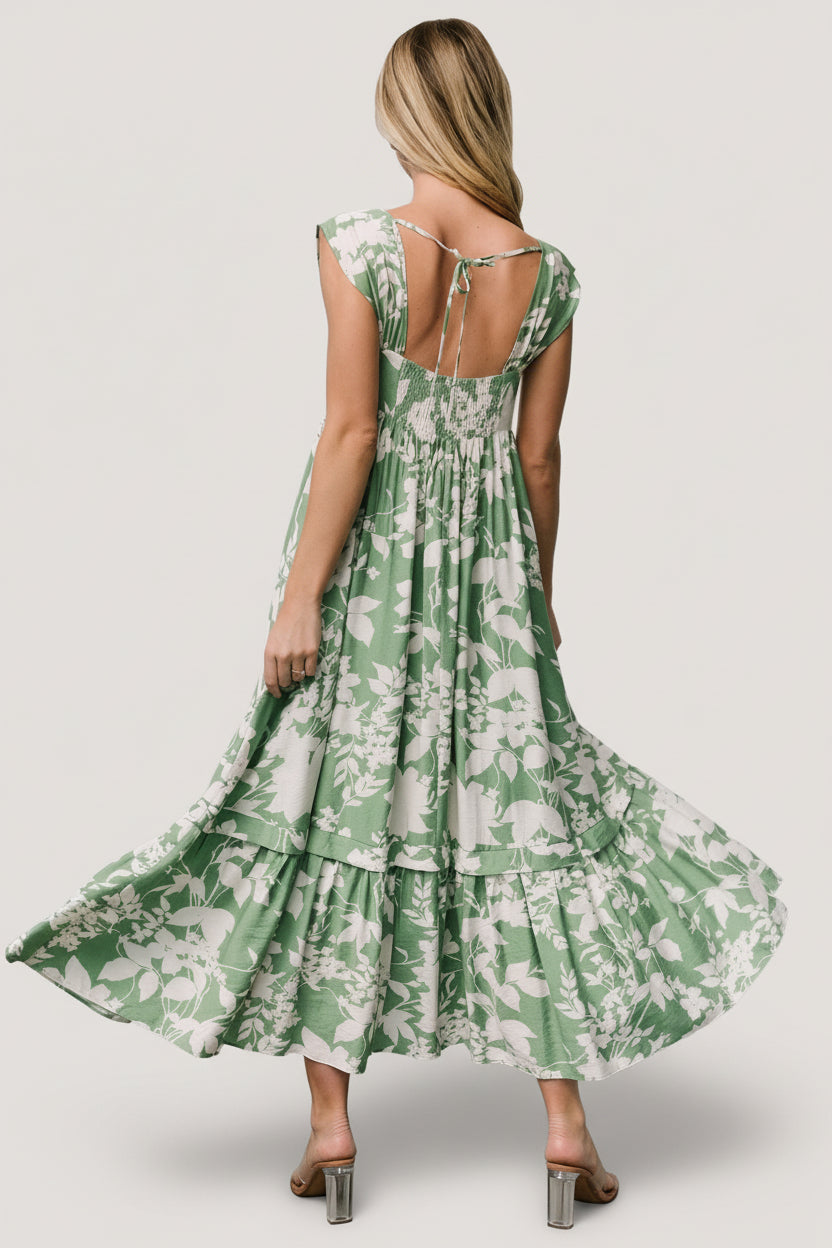 Aita Maxi Dress | Baltic Born Green + Ivory Floral