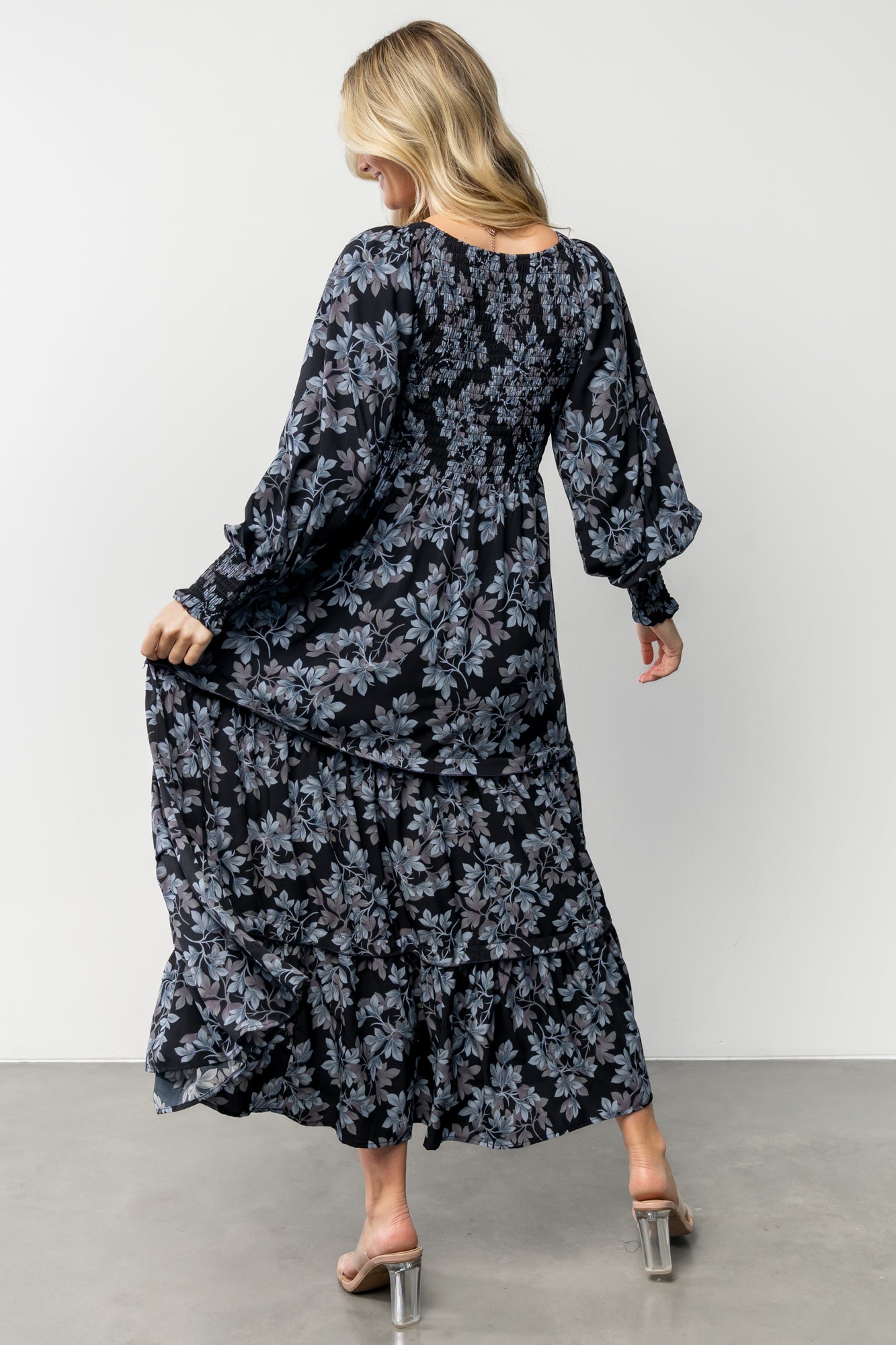 Rayna Smocked Dress | Baltic Born Midnight + Blue Floral