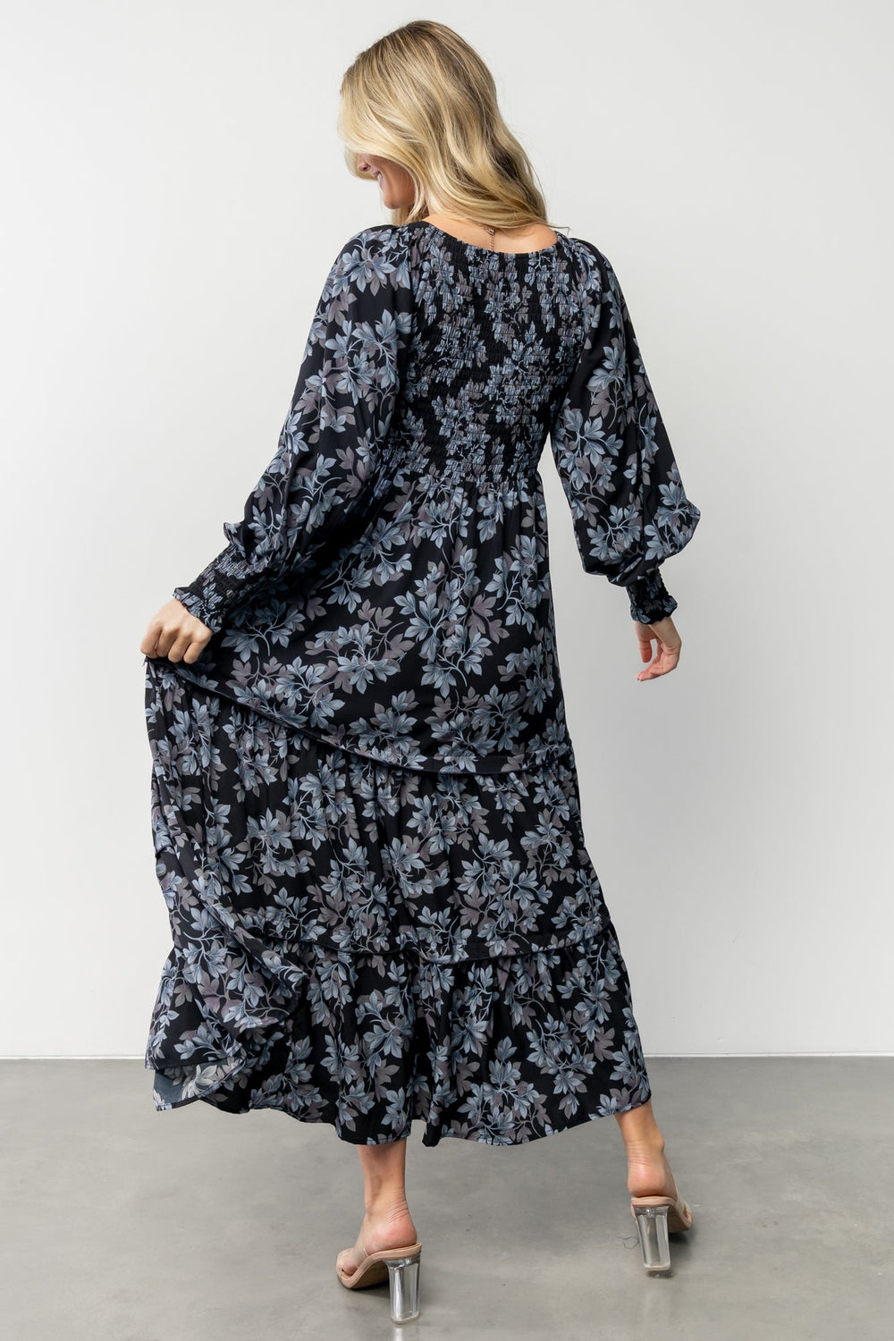 Rayna Smocked Dress | Baltic Born Midnight + Blue Floral