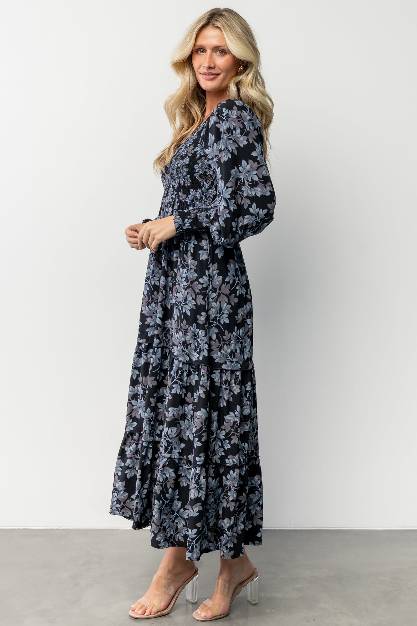 Rayna Smocked Dress | Baltic Born Midnight + Blue Floral