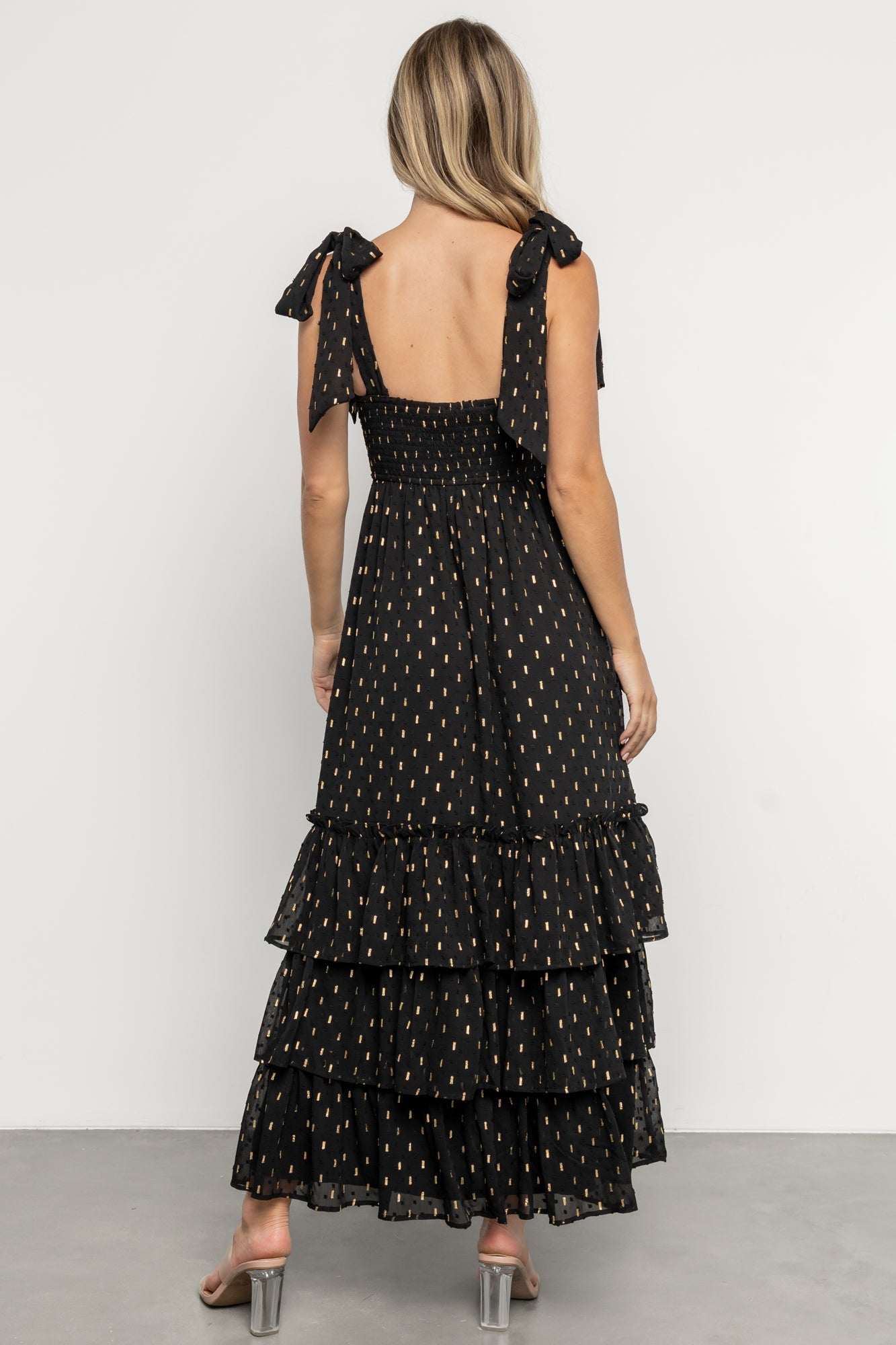 Kassia Maxi Dress | Baltic Born Black + Gold