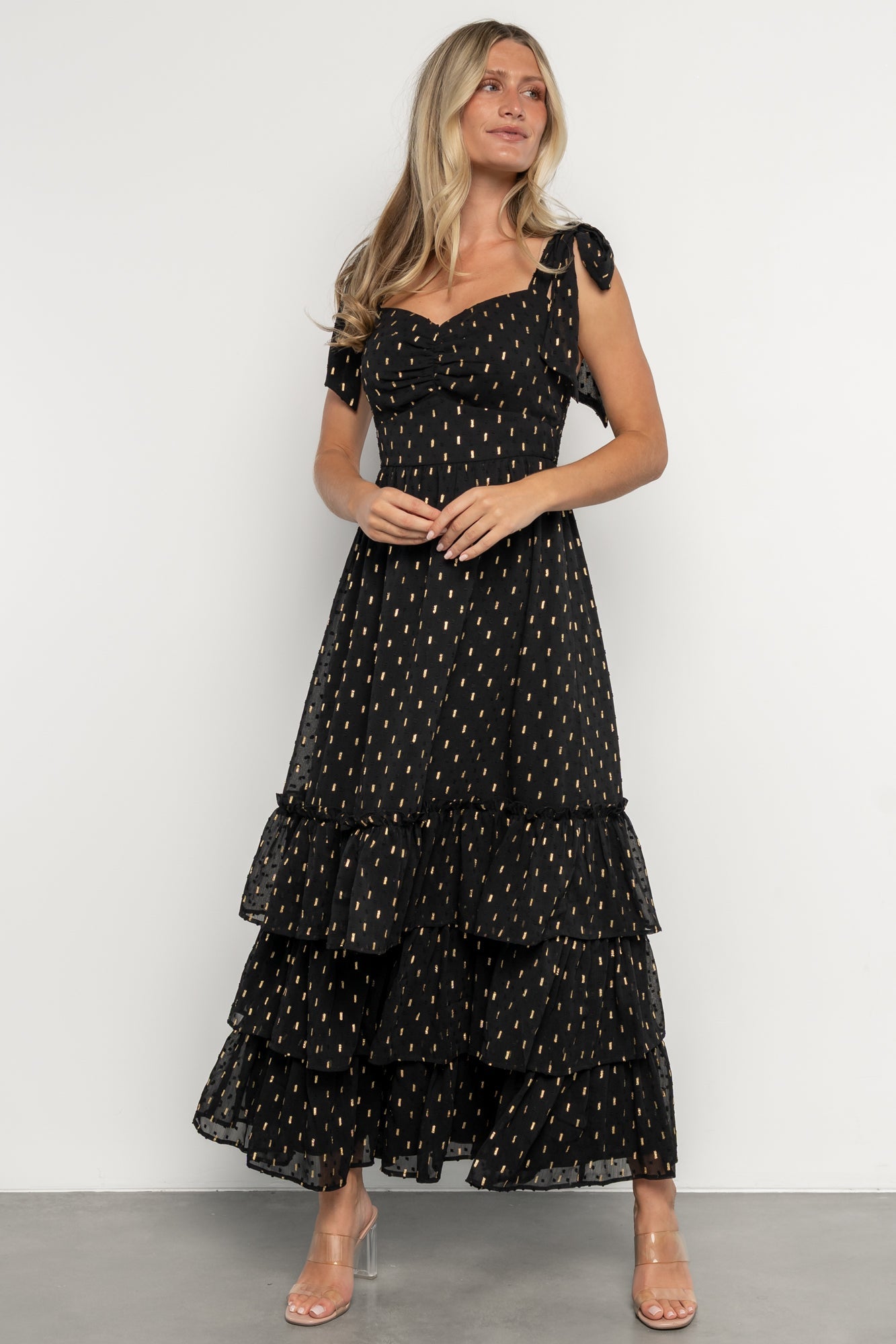 Kassia Maxi Dress | Baltic Born Black + Gold