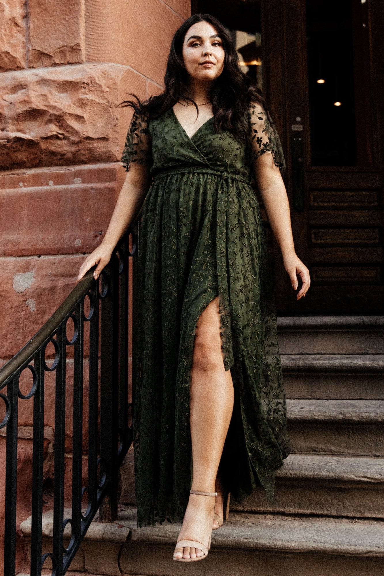 Marseille Embossed Maxi Dress | Baltic Born Olive