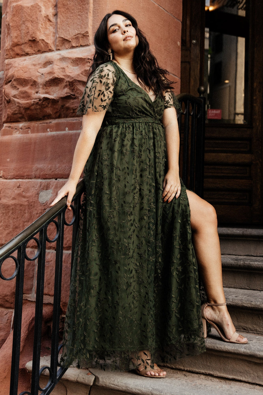 Marseille Embossed Maxi Dress | Baltic Born Olive