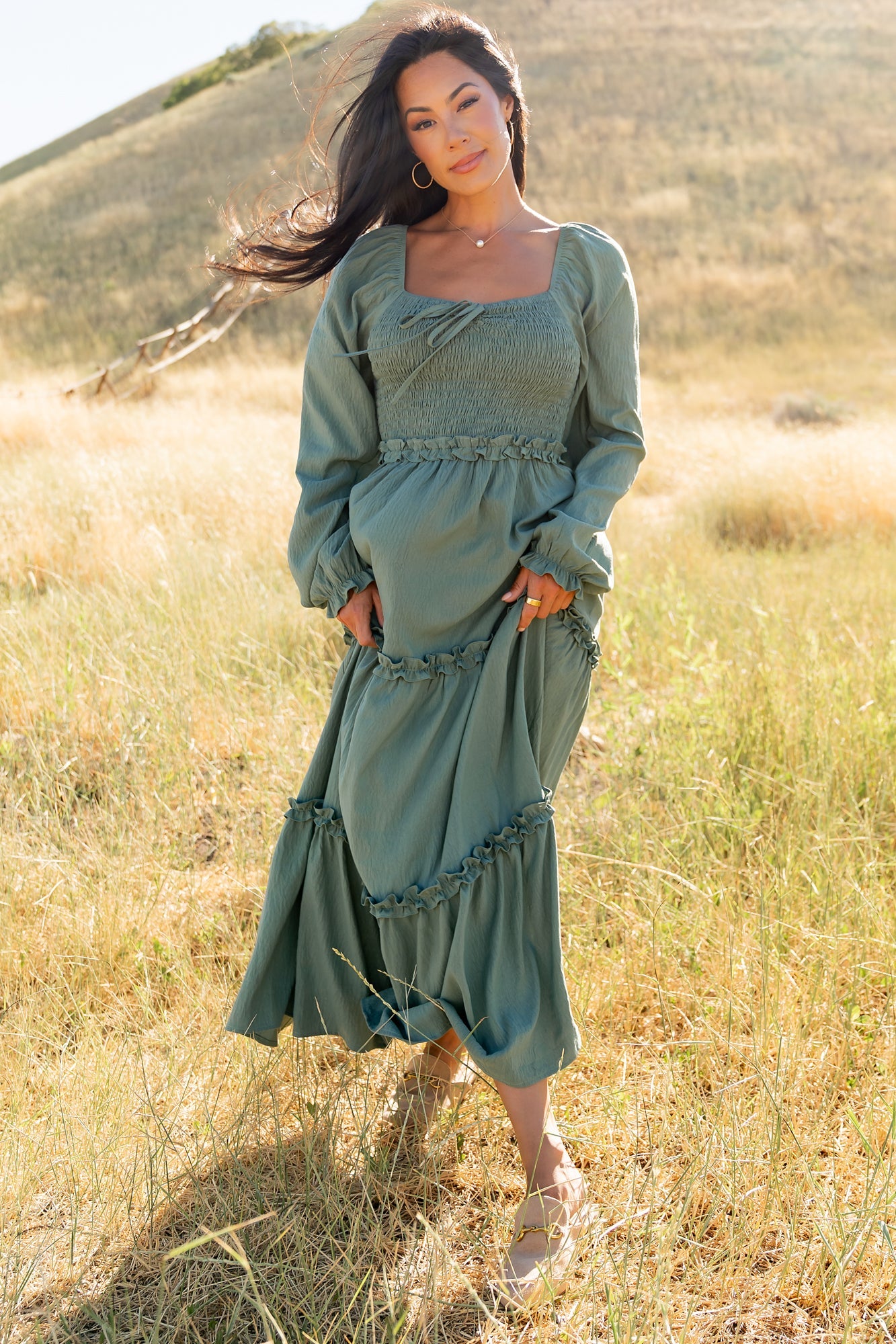 Britta Maxi Dress | Baltic Born Dark Sage