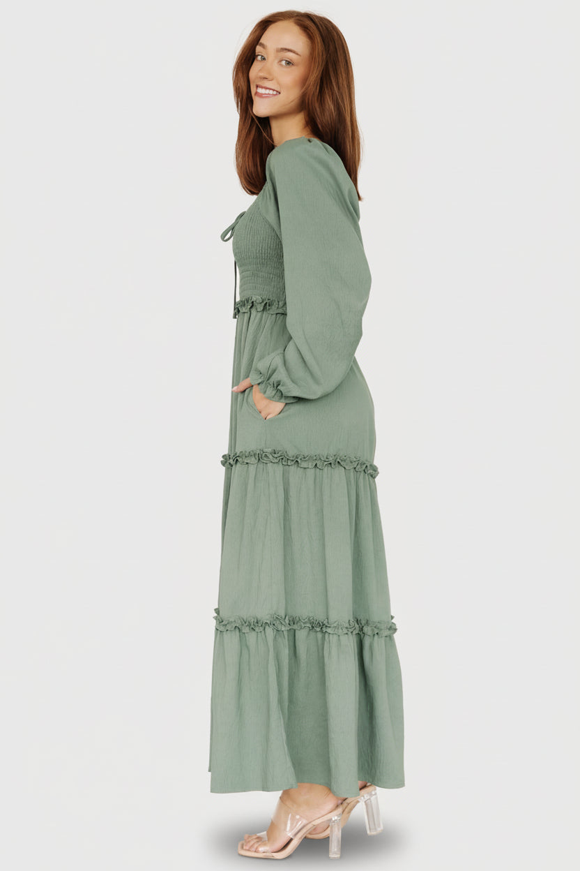 Britta Maxi Dress | Baltic Born Dark Sage