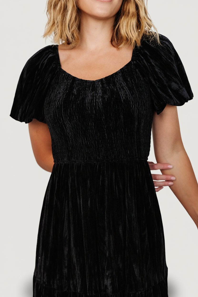 Colleen Velvet Maxi Dress | Baltic Born Black