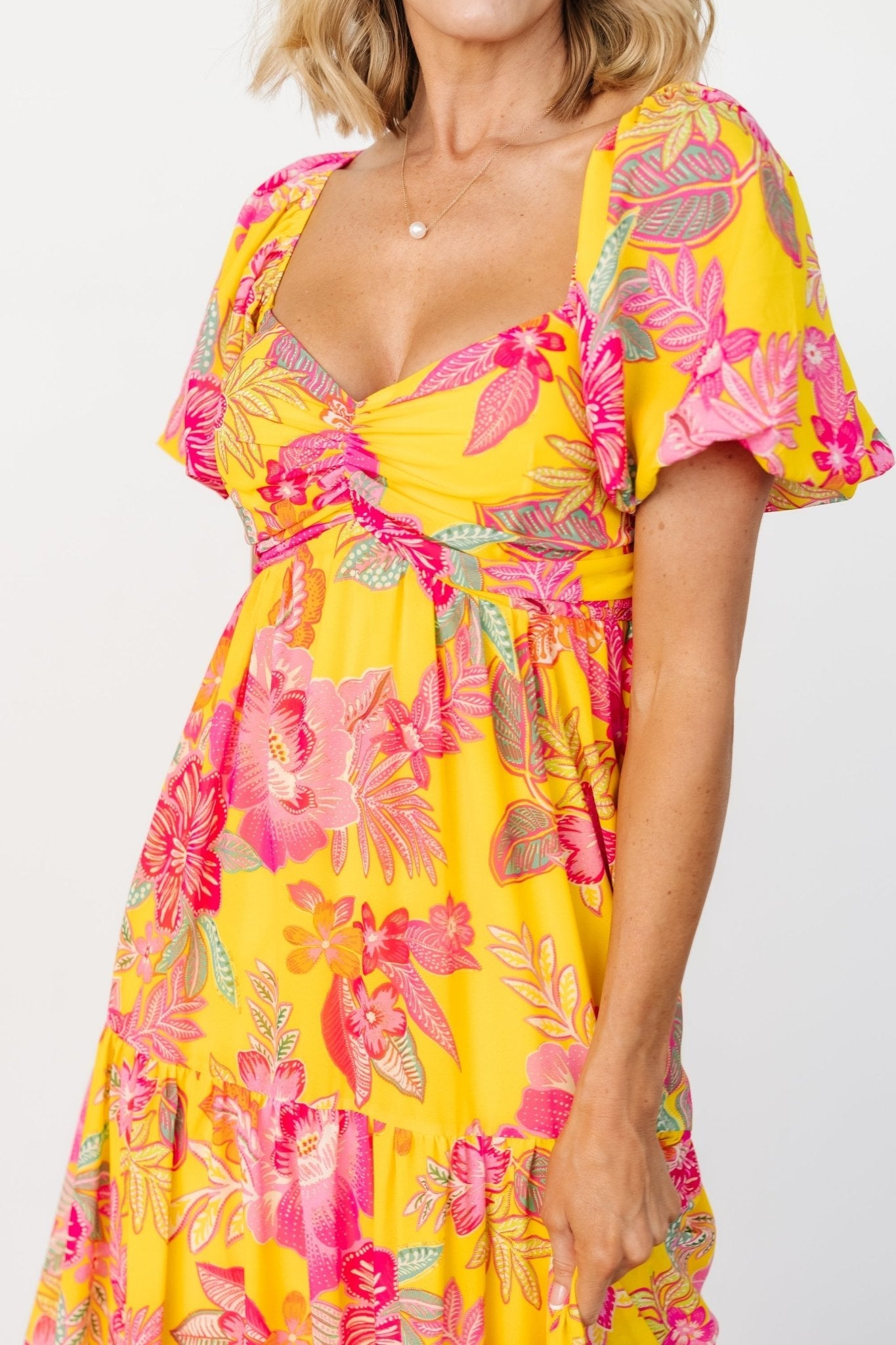Darla Maxi Dress | Baltic Born Yellow + Pink Floral